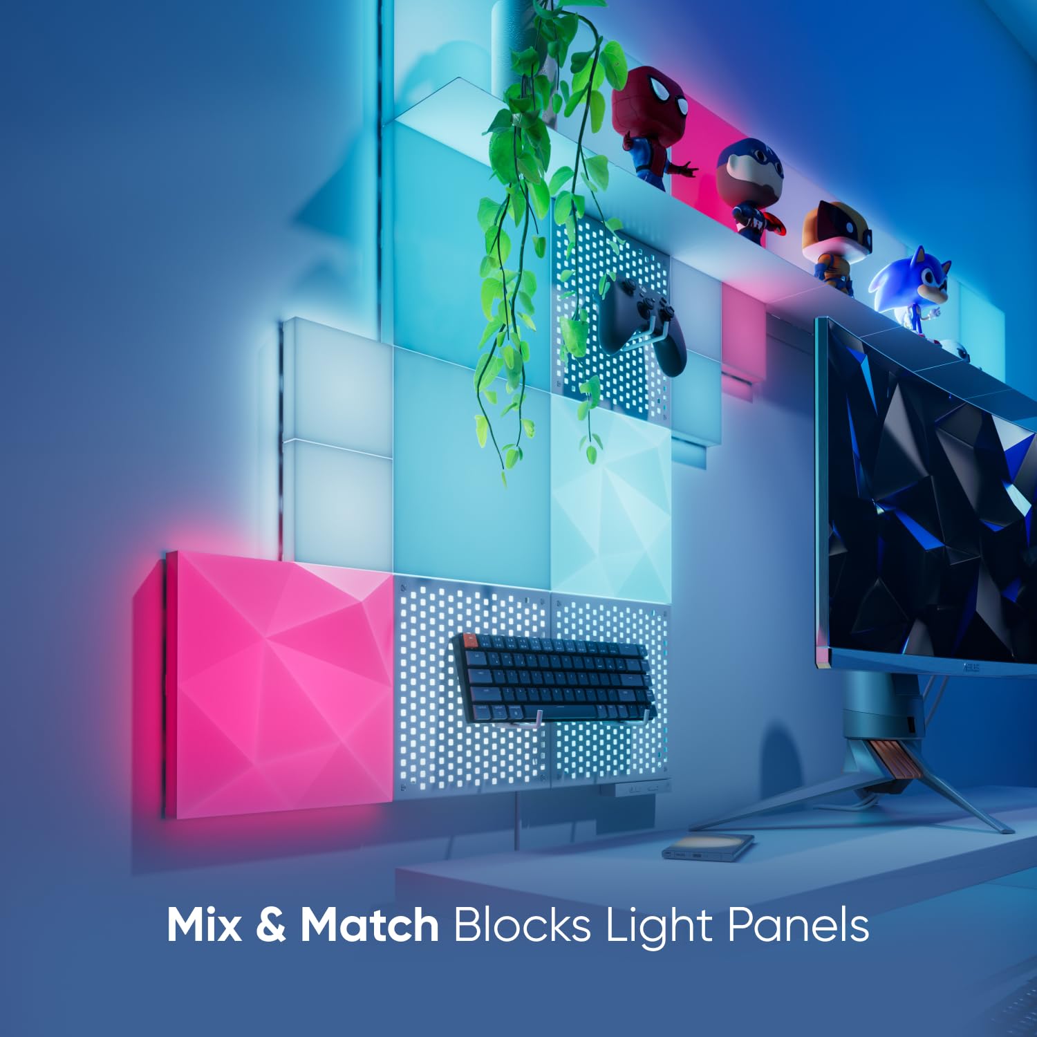 Amazon.co.jp: Nanoleaf スマートライトパネル、ブロックスクエアWiFi